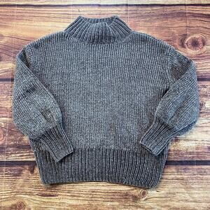 Cynthia Rowley Women’s Chenille Knit Sweater Gray Crewneck Soft Pull Sz M